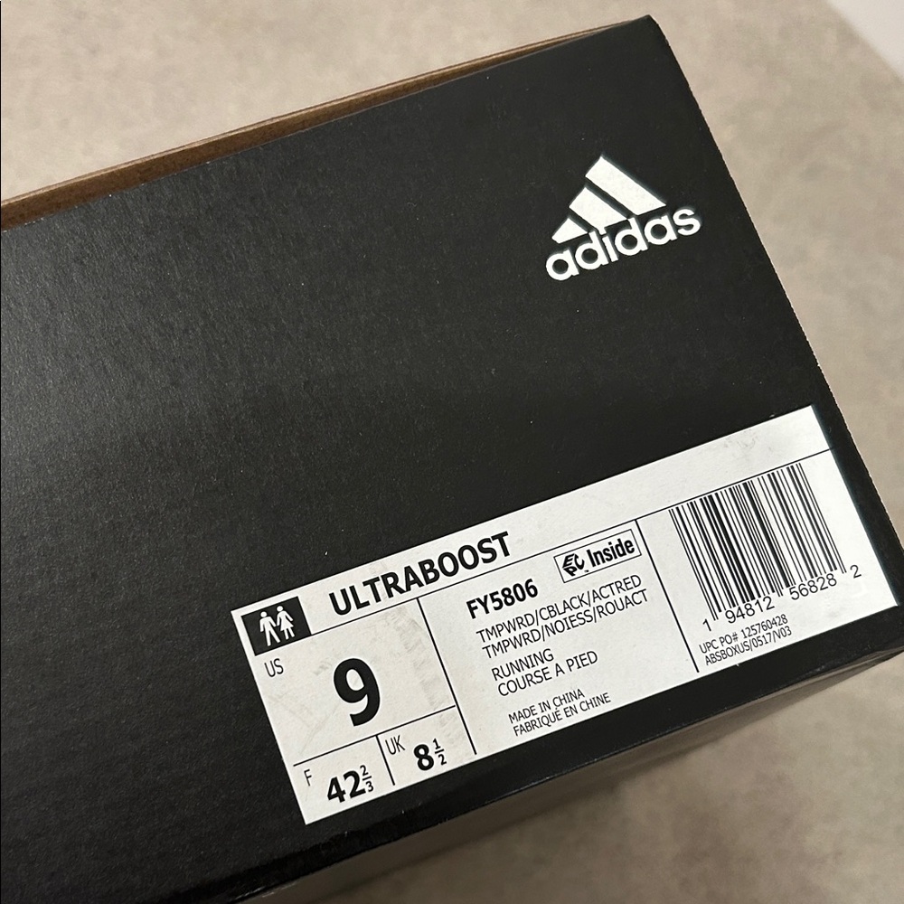 adidas ultraboost - red and white running shoes (Nebraska) - men’s size 9 - Picture 9 of 9